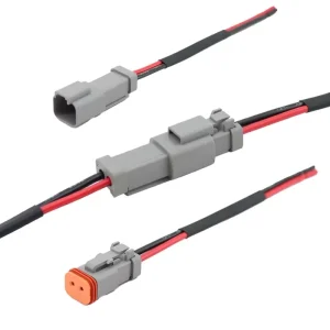 DT06-2S Harness Auto Waterproof Copper Contact 10A 220V 2-Pin Male/Female Connector for Wire Connections IP67 Factory Direct