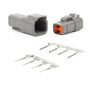 DTM04-4P & DTM06-4S 4 Pin Deutsch DTM Connector Kit IP67 4Pin Automotive Rectangular Waterproof Plug Socket with Terminals
