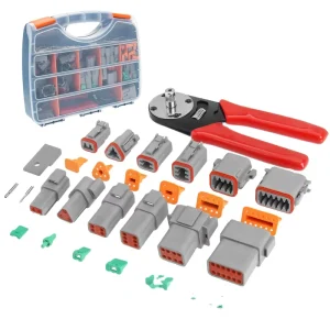 Deutsch Connector Kit with Crimping Tool Female Male Automotive Stamped Contacts for Auto Connectors Wire Connectors