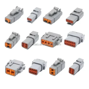 Deutsch DTM Series Waterproof Automotive Connectors PBT PA66 60V 10A Copper Contact DTM06 DTM04 2P 3P 4P