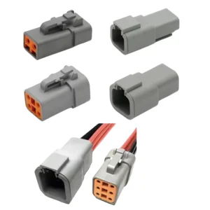 Deutsch DTP Series Waterproof Automotive Connectors Adapter 2pin 4pin PBT PA66 Copper Contact 5A 150V Rated Male Female DTP06