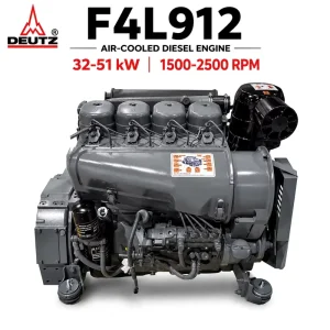 Deutz 912 Series 32kw 51kw F4L912 Air Cooled Diesel Engine 4 Cylinder Assembly for Generator Water Pump Agricultural Machinery