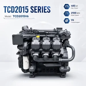Deuzt TCD2015V6 483kW 2100RPM V6 Water Cooled Diesel Engine Industrial Power Unit for Generator Set Heavy Machinery