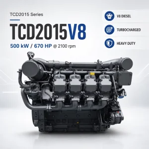 Deuzt TCD2015V8 670kW 2400RPM V8 Water Cooled Diesel Engine for Industrial Power Generator Set and Heavy Duty Machinery