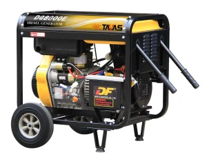Diesel 7kVA 7000W Open Portable Small Generator 50 60Hz Air Cooled Electric Start 12V DC Brush Copper Wire Alternator Four Side