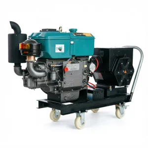 Diesel Engine with Belt Type Single Cylinder Open Frame Diesel Generator 50Hz 12V DC Electric Start 440 230V