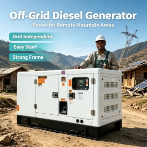 Diesel Generator Set 20KVA 30KVA 40KVA 50KVA 60KVA 80KVA 3 Phase Canopy Generator for Remote Area Off Grid Standby Power