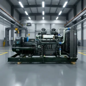 Diesel Generator Set 300kw Water Cooled 24V DC Electric Start 380v Open Frame Silent Type ATS 1800 RPM