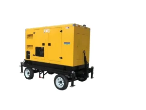 Diesel Generator Set 50KW 400V 50Hz Mobile Trailer Low Noise Engine Soundproof Canopy Digital Module