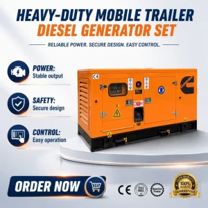 Diesel Generator Silent Cum mins 10KW 12.5KVA With Auto Start And ATS 50 60Hz Frequency 220V Rated Voltage