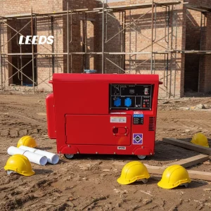 Diesel Generator Silent Red Open Frame Portable 220V 50/60Hz Remote Auto Start 7-10kW Single Phase Home Use
