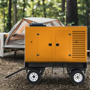 Diesel Generator Trailer Type 50kVA-100kVA Auto Start Open Frame ATS Optional Silent Soundproof Enclosure