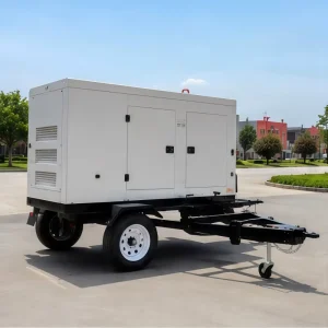 Diesel Genset 75kva 60kw Trailer 1800rpm Prime 3Phase 1Phase ATS Rainproof Water Cooling 8h Tank Road Construction