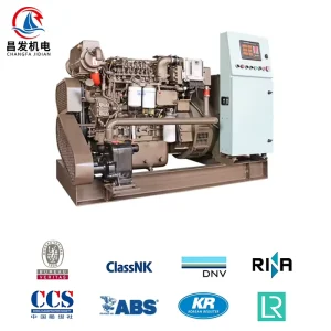 Durable 100kW Open Frame Marine Generator Set 50Hz 1500RPM Water Cooled Diesel Engine with DC 24V Start Alternator 400V 180A