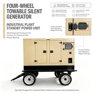 Durable Prime Three Phase 415v Soundproof Canopy Weatherproof Portable Electric Industrial 120kw Diesel Generator