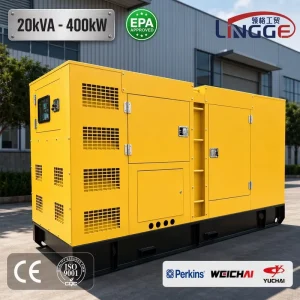 EPA Approved 20kVA 50kVA 80kW 100kW 200kW 400kW Silent Diesel Generator Parkins Weichai Yuchai Engine 3 Phase Electric Genset