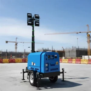 EPA Tier 4 4*240W 6m Mobile 9kW 10kW Diesel Generator Auto Start DC LED Light Tower
