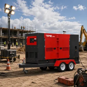 EPA Tier 4 Deepsea Controller Trailer Mounted Diesel Generator for OffGrid Energy Supply Construction Rental Fleet