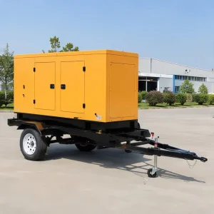 Easy Move 150kva 120kw Trailer Mounted Diesel Generator Set Enclosed Water Cooled Fuel Tank ATS 3 Phase 4 Wire Farm Camping