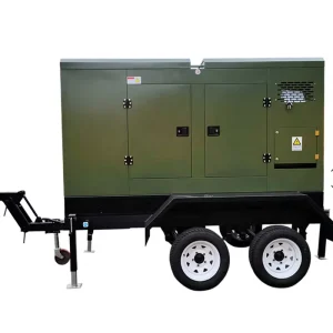 Electric Power 60hz 230v 400v 64kw 80kva Remote Control Water Cooled Silent Trailer Type Diesel Generator 4 Wheels Famous Engine
