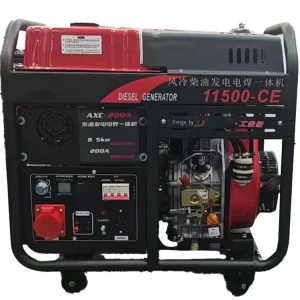 Electric Start Holfill FW11500 CE 8KW Diesel Welding Generator 230V 400V 50Hz 32A 8.5KW Max for Home Industrial Use