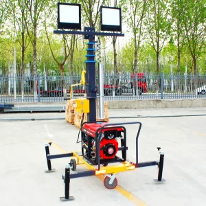 Emergency Night Work Gasoline Generator Stabilization Outriggers Manual Winch LED Floodlights Telescopic Mast Light Tower