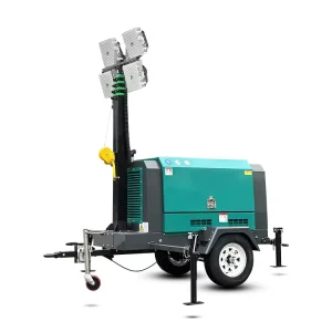 Emergency Trailer Mounted Portable LED Lighting Generators Telescopic Tower Light