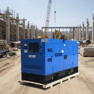 Engine Silent Diesel Generator Set Single Phase AC Output Auto Start ATS High Efficiency Open Frame 50 Hz Canopy