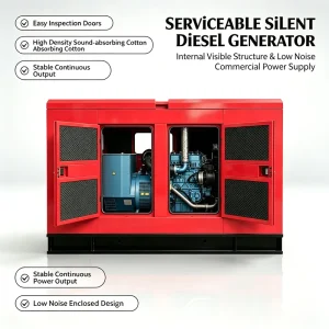 Engineering Project Super Silent Diesel Generator Soundproof Enclosed Marine Diesel Generator