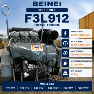 F3L912 Diesel Engine 3 Cylinder 36 kW 2300 RPM 912 Series Air Cooled Generator Set Engine for Continuous Industrial Power Use