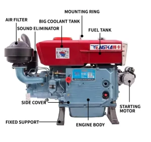 Factory AMEG 16HP Single Cylinder Water Cooled Diesel Engine Price for Small Farm Equipment and Power Generation