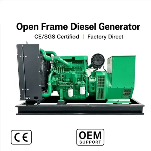 Factory Big Heavy Diesel Generator Open Type 3 Phase 4 Wire Auto/Remote Start Optional ATS 1500 RPM