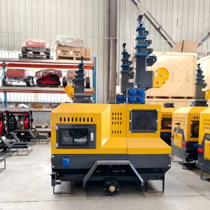 Factory Direct 7m Diesel Generator Mobile Lighting Tower 4x400W LED Trailer Mounted Portable Light Tower for Outdoor Projects