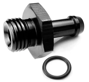 Factory Direct AN6 AN10 ORB to 5/16 Hose Barb Fuel Adapter CNC Aluminum Black Anodized Performance Auto Parts