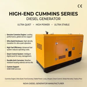 Factory Silent Type Diesel Generator 30KW 37.5KVA Water Cooled Soundproof Genset for Construction & Residential Backup Power
