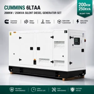 Factory Supply 200KW 220KW 250KVA 275KVA Stamford Alternator Diesel Genset Silent Open Type Trailer Type ATS Optional 50Hz 60Hz