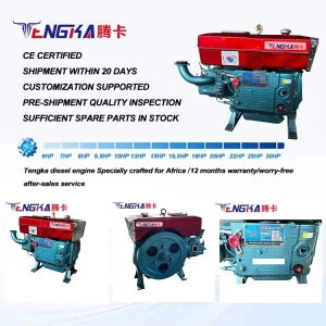 Factory Supply ZS1115 Electric Start Single Cylinder 4 Stroke 1.2L Diesel Engine Motor Euro 2 Water Cooled 20 HP Long Service