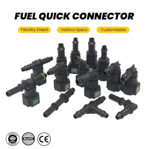 Female Fuel Line Quick Connector Straight 90 Degree Y Tee Fuel Hose Coupler PA12 ID4 10 Auto Bundy Pipe Fitting