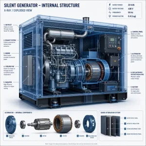 For 20kva 500kw Super Silent Diesel Generators with ATS 3 Phase 20kw 2000kw Range