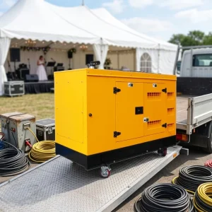 Fuelless and Noiseless Portable Generator 30kw 30kva Diesel Generator with Four Wheels Suitable for Rent