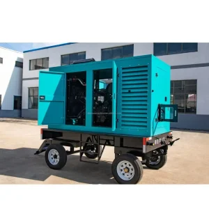 Generator Trailer 200kW 250kVA Diesel Soundproof Canopy 70-80dB ATS Remote Start Skid Mounted Construction Site Power