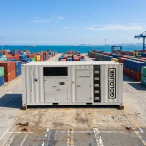 Goldlink Power Low Fuel Consumption Container Type diesel Generator DC Water Cooling Systorm 24 DV Electric Start CE Certified
