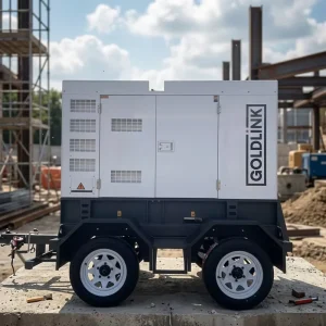 Goldlink Power OEM Customization Mobile Type 80KVA 64KW Diesel Generator AC Single Type CE Certified with ATS for Induestry Use