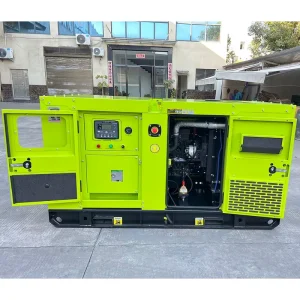 Green 3 Phase 15 KVA 12 KW Silent Diesel Generator Open Frame Auto Start Remote Start ATS