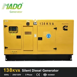 Groupe Electrogene 110kW 138kVA diesel Generator Soundproof Power Plant 150kVA 200kVA 250kVA 300kVA 400kVA Gensets with Warranty