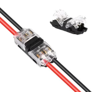 H2 D2 Terminals Connector 2 Pin Quick Connect 0.3-0.75mm² 22~19AWG Electrical Cable Crimp Terminals for Auto LED Lighting
