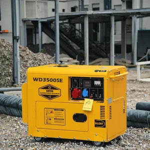 HDG6500SE 5KW Silent Open Frame Diesel Generator 50/60Hz Frequency 220V Rated AC Single Phase Electric