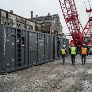 HF-1000GF Container Diesel Generator 1000kw 600V 50/60Hz Super Silent Type Closed Cycle Water-cooled System 24V DC Start