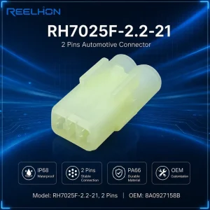 HM090 2 Pin Female Cable Electrical Plug Automotive Waterproof Terminal Connector 6180 2451
