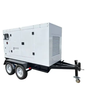 HZ50GF SD Three Phase 50Hz 50kva Portable Diesel Electric Generator Set Four Wheels Trailer Type Silence Generator